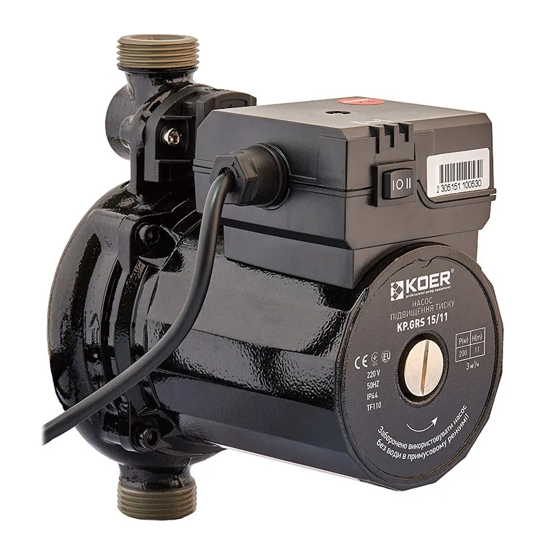 Насос для повышения давления KOER KP.GRS 12/9 220 В 120 Вт H 9 Q 32 л/мин (OL-KP3136) Насос для повышения давления KOER KP.GRS 12/9 220 В 120 Вт H 9 Q 32 л/мин (OL-KP3136)