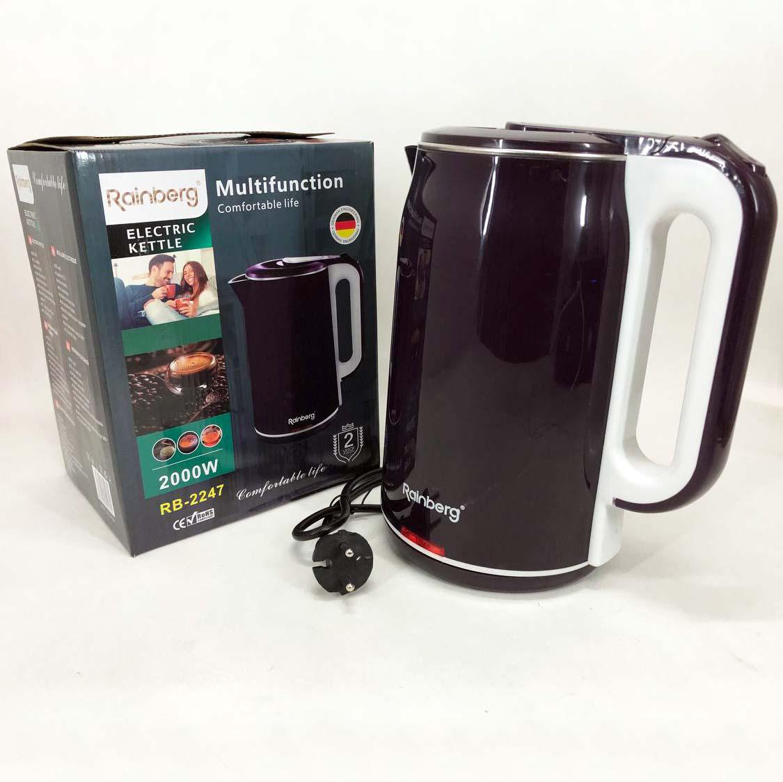 Электрочайник Rainberg RB-2247 2000 Вт 2 л Баклажан (ws67737) - фото 7