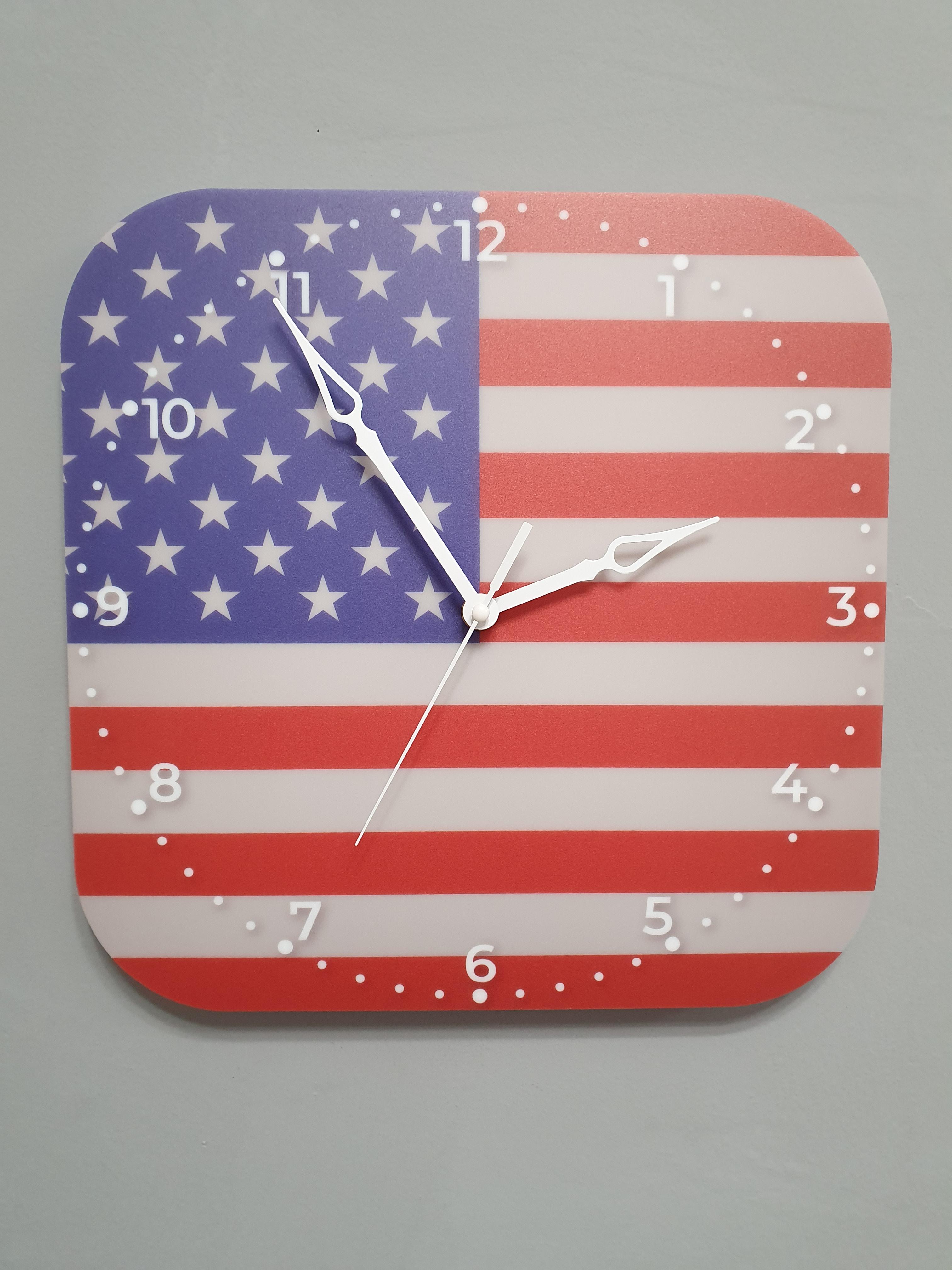 Часы настенные флаг США (3818)