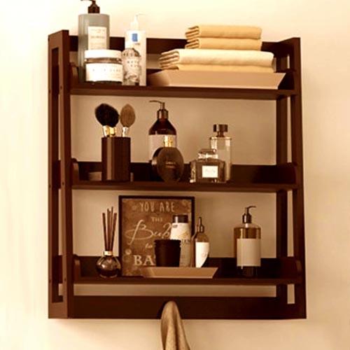 Полка для ванной из дерева Бамберг 50 Капучино (ВНП/502609)