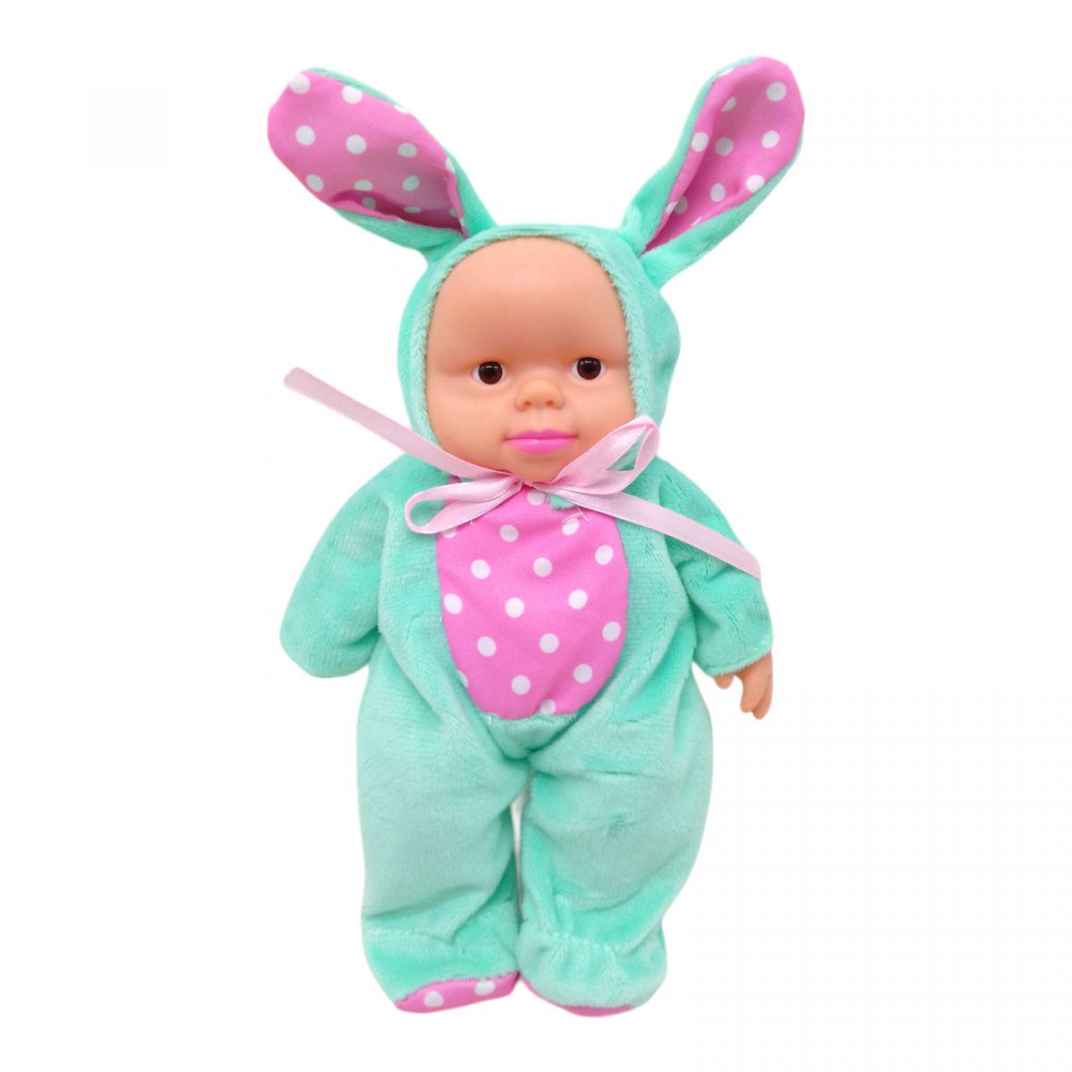 Пупс резиновый в костюме зайчика Мятный (232286) Пупс резиновый в костюме зайчика Мятный (232286)