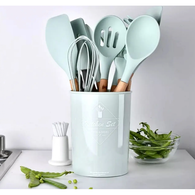 Набор кухонных принадлежностей Kitchen Set 12 пр. Голубой (DR017762)