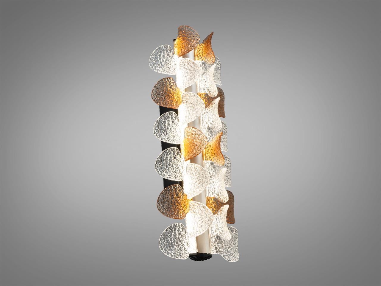 Настенный светильник LED MB2511/300CG с акриловым декором 16Вт для спальни Шампань (3042734464)