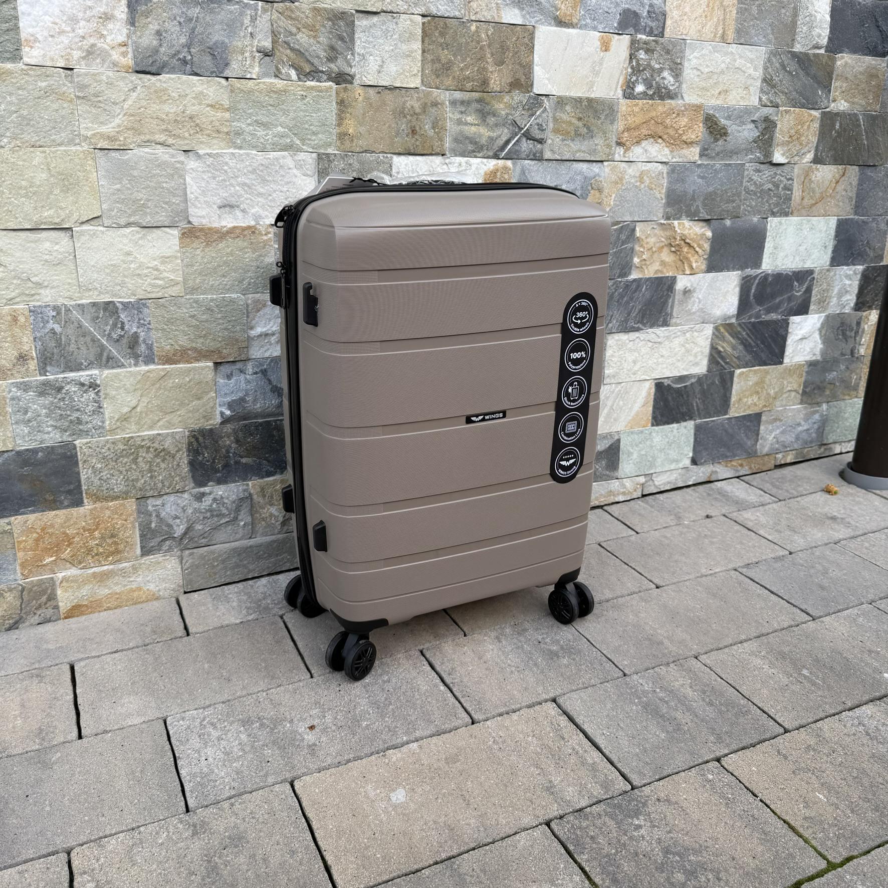 Валіза дорожня з поліпропілену Wings HWF03 M Шампань(30631271) - фото 4