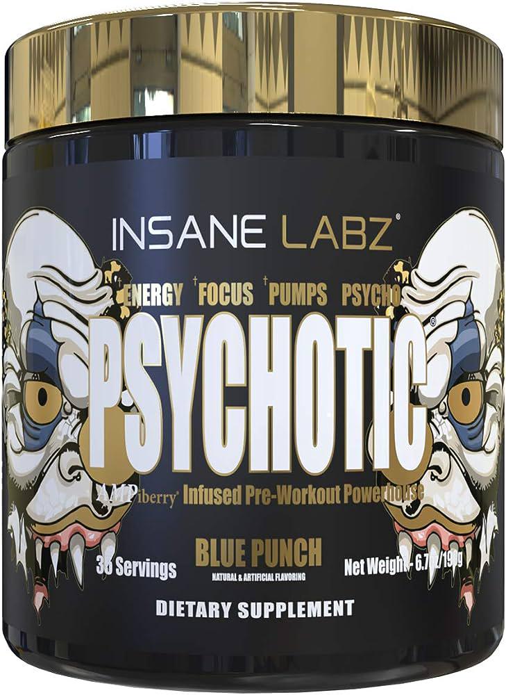 Предтренировочный комплекс Insane Labz Psychotic Gold Blue Punch 204 g