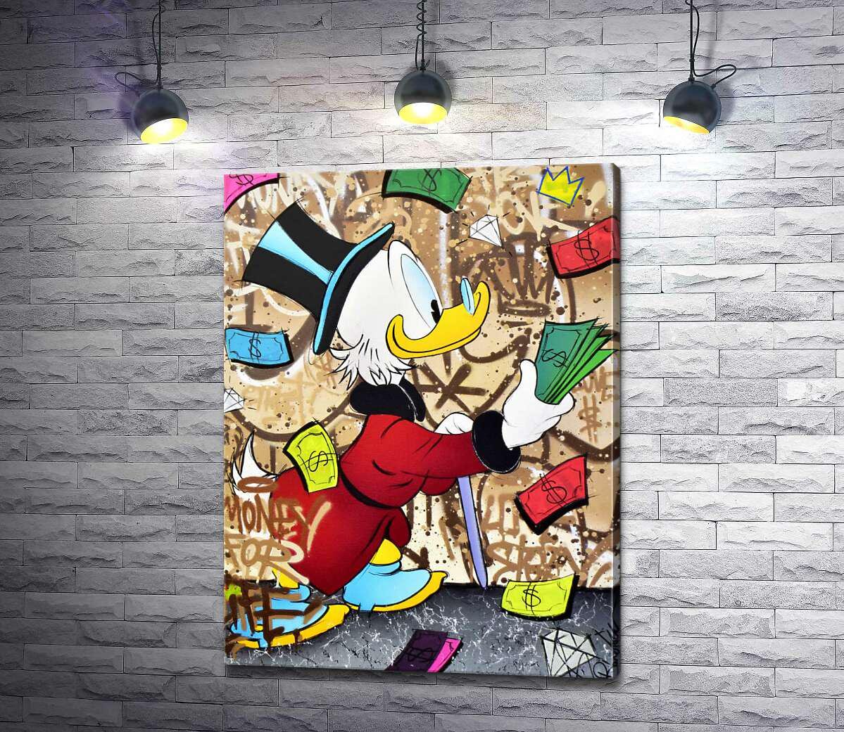 Картина ArtPoster Гроші на життя: Скрудж МакДак (Scrooge McDuck) 37x50 см Модуль №1 (000323)