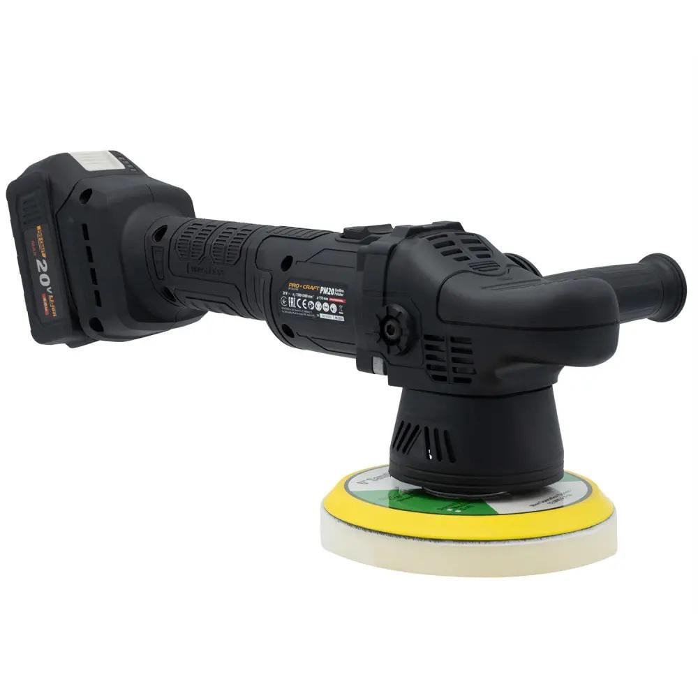 Полировальная машина ProCraft PM20 без АКБ и ЗП - фото 5 Полировальная машина ProCraft PM20 без АКБ и ЗП - фото 5