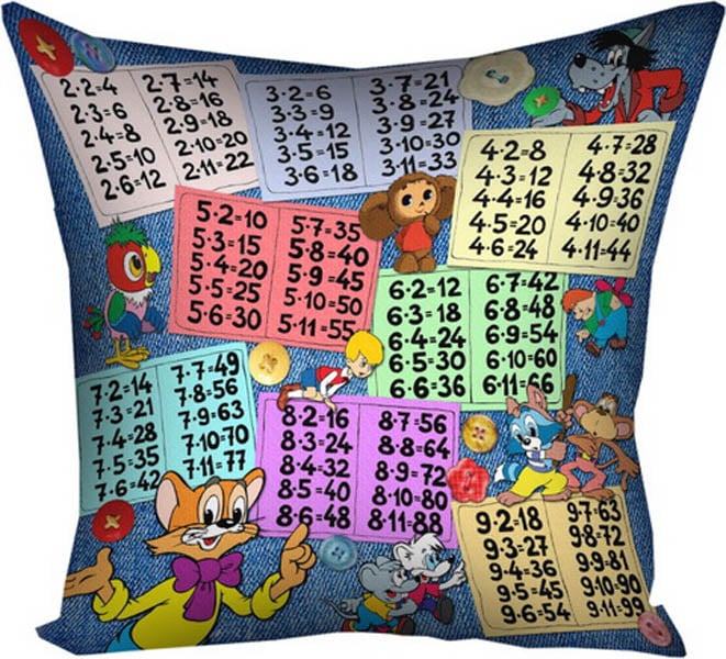 Подушка Таблиця множення