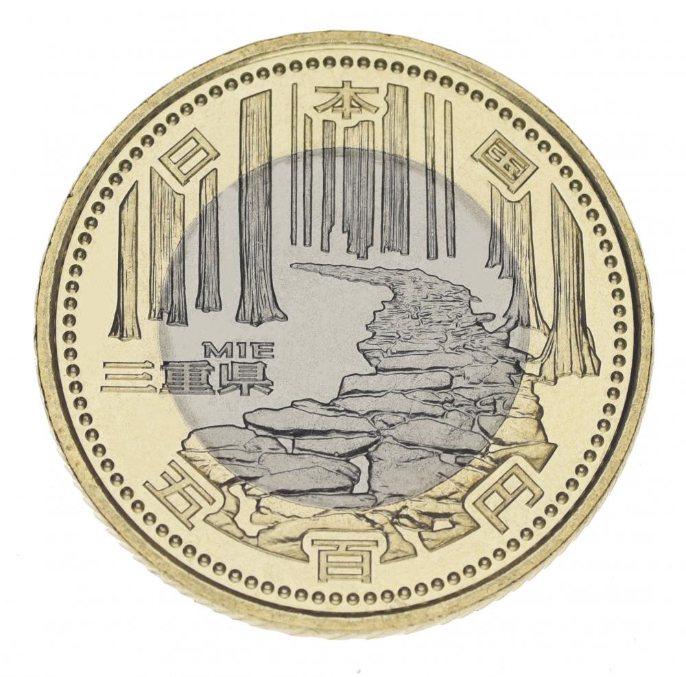 Коллекционная монета Япония 500 йен 2014 Биметалл UNC Префектуры - Мие (М03064)