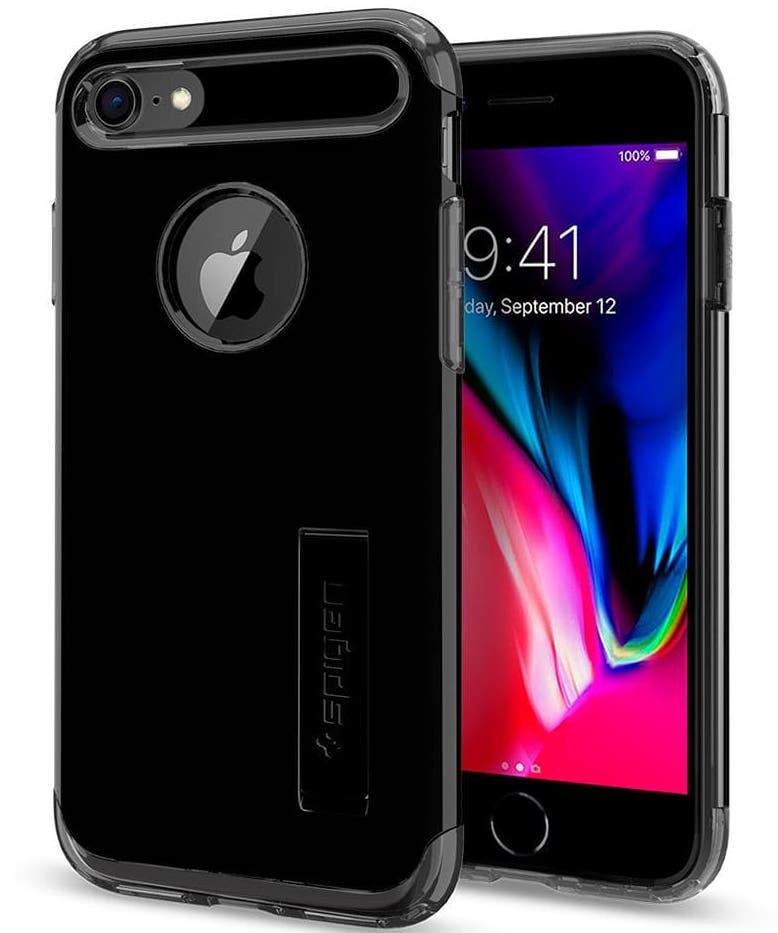 Чехол-накладка Spigen SGP Case Slim Armor for iPhone 7/8/SE 2020, Jet Black (042CS20842)