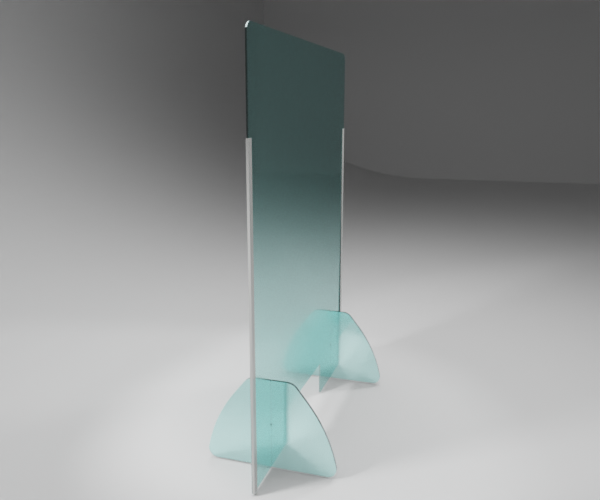 Защитный экран кассовой зоны БРТ вертикальный 900х700 мм - фото 3