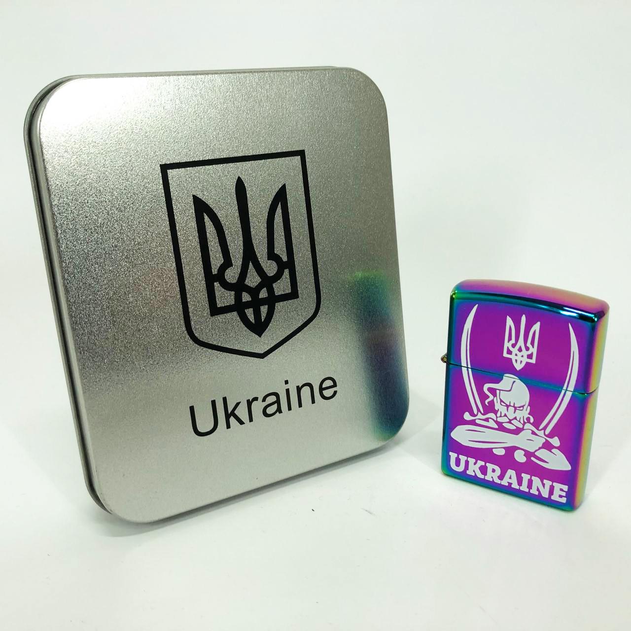 Запальничка дугова Україна HL-447 електроімпульсна USB Хамелеон - фото 1