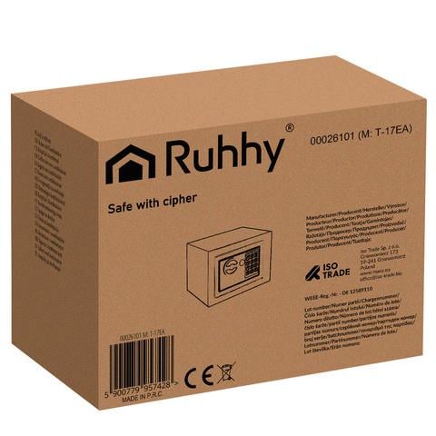 Сейф с электронным замком и ключами для дома/офиса/готеля Черный - фото 14