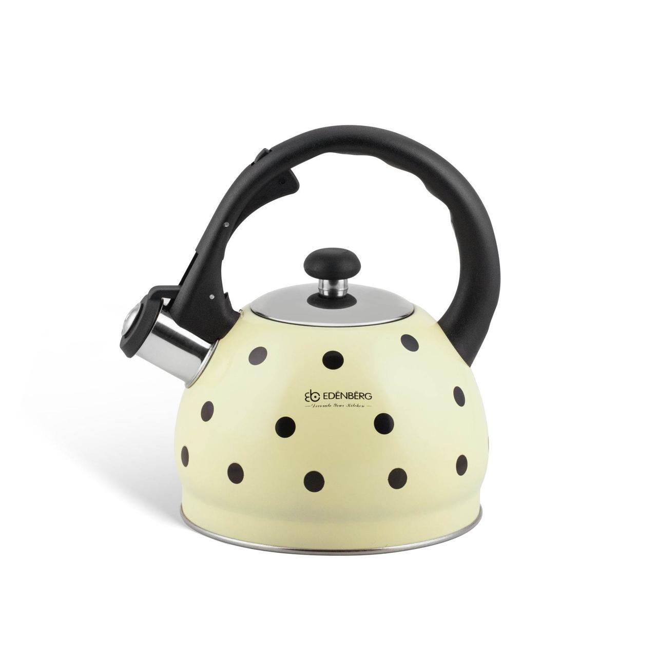 Чайник з нержавіючої сталі Edenberg 3 л зі свистком (EB-1922) - фото 2 Чайник з нержавіючої сталі Edenberg 3 л зі свистком (EB-1922) - фото 2