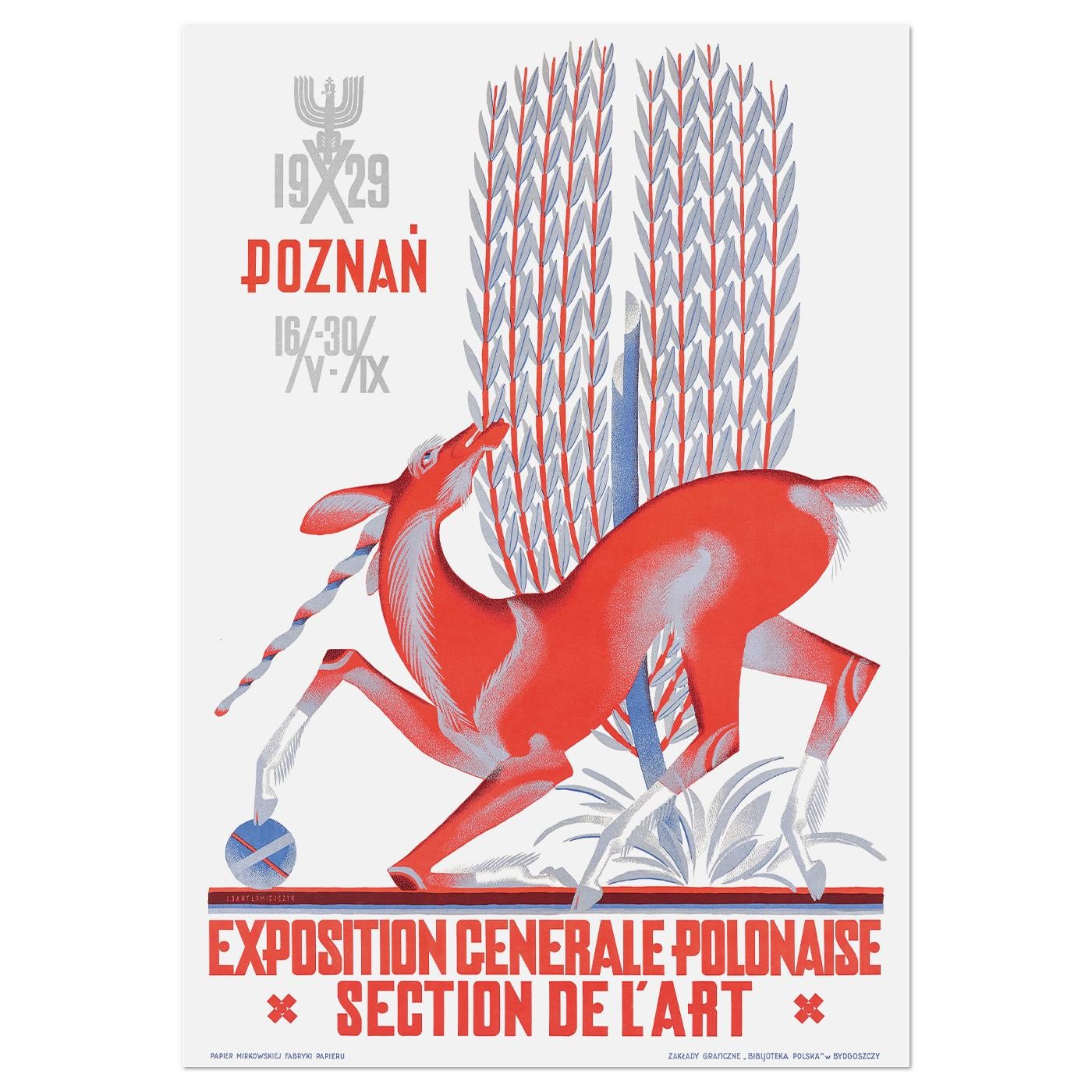 Постер ретро Exposition Generale Polonaise 1929 60x86 см (0245)
