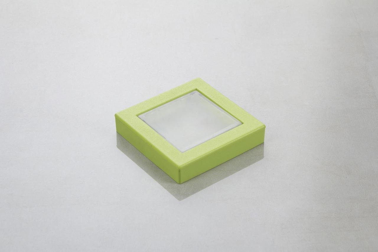 Мебельная ручка Poliplast РП-29 Зеленый матовый с прозрачной вставкой (16830)