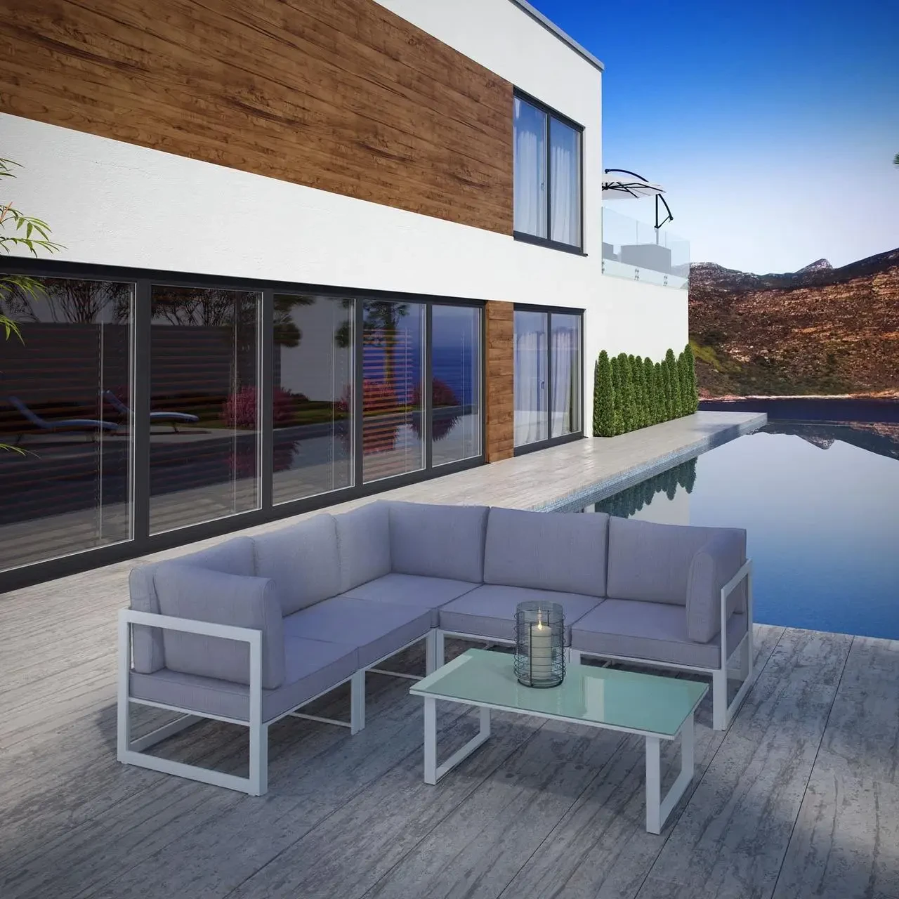 Комплект уличной мебели Loft диван/столик (NS-324)