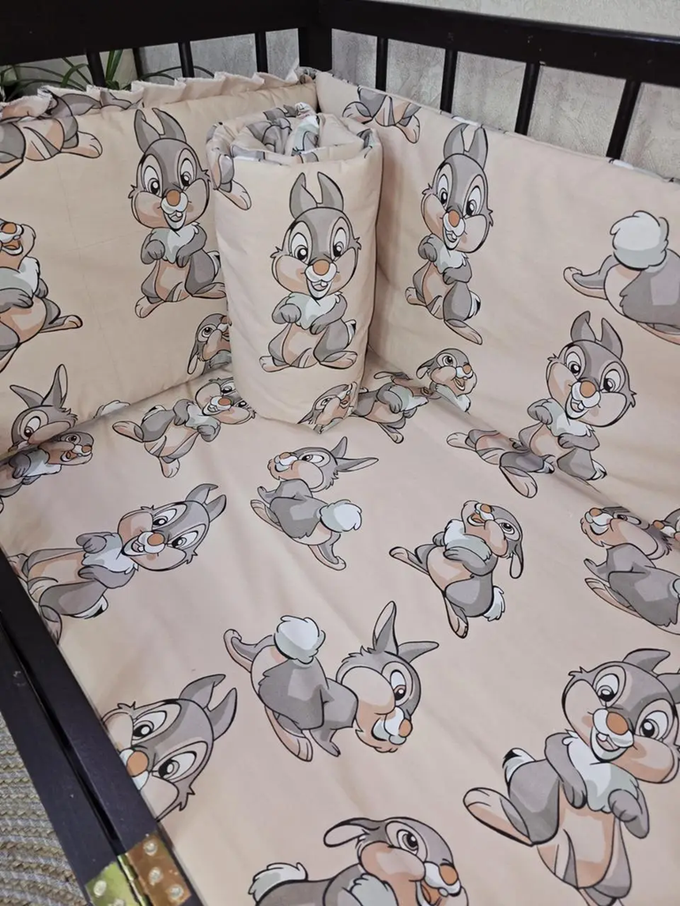 Защита для бортиков на 4 стороны сплошные для детской кроватки 120x60x37 см (013) - фото 2 Защита для бортиков на 4 стороны сплошные для детской кроватки 120x60x37 см (013) - фото 2