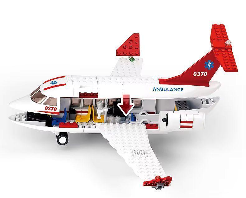 Конструктор Sluban Літак машинка швидкої допомоги 335 деталі Червоний (437) - фото 2