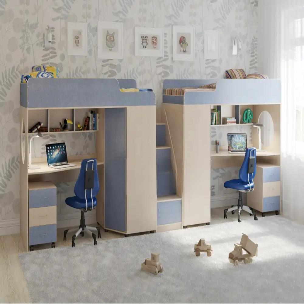 Кровать-чердак Design Service Легенда 4-5 с лестницей и тумбами 4188х846х1716 мм (DS4..5)