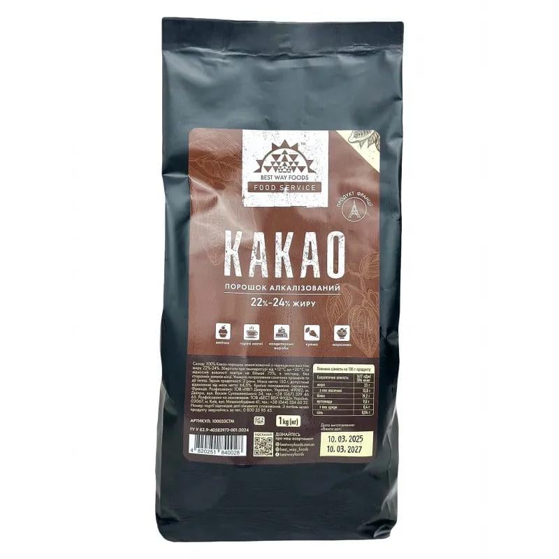 Какао-порошок алкалізований 22-24% 1 кг (12341)