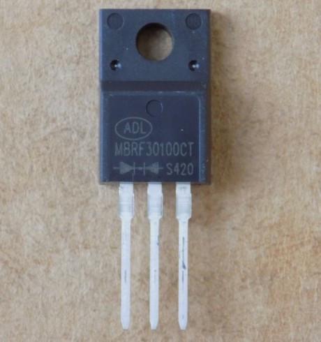 Диод Шоттки MBRF30100CT/TO220F (27770)