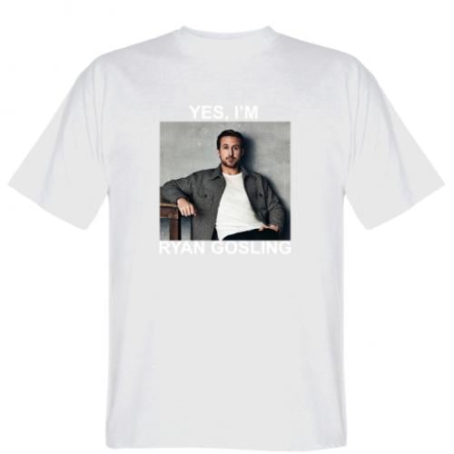 Футболка мужская "Yes, i'm Ryan Gosling" 2XL Белый (16061382-1-195419-XXL)