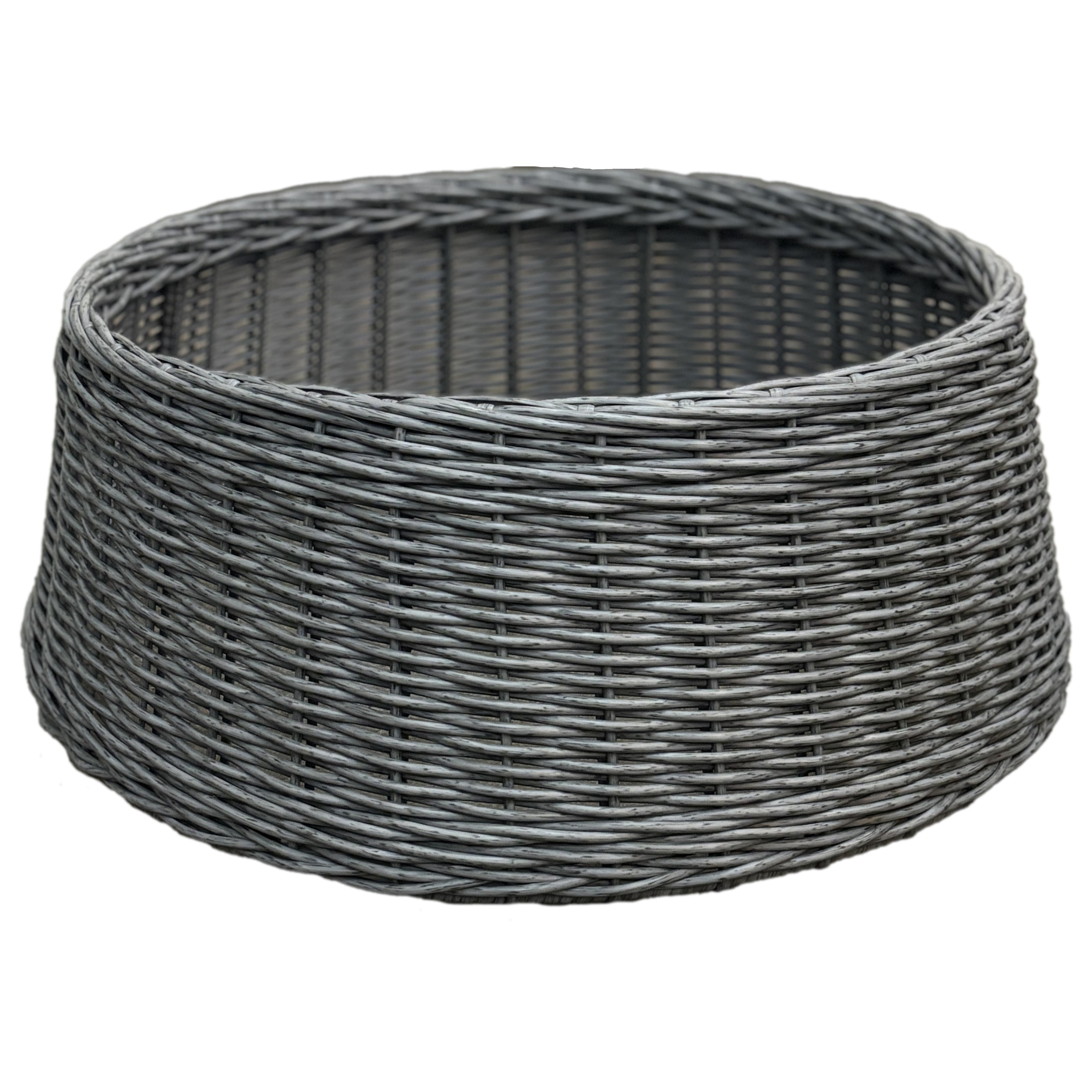 Подставка-юбка под елку плетеная из искусственного ротанга/ручной работы XXL Серый (31101624)