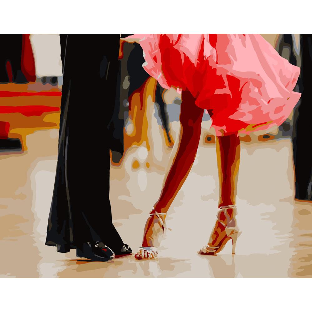 Картина по номерам Strateg Премиум Бальный танец 40x50 см (GS263)