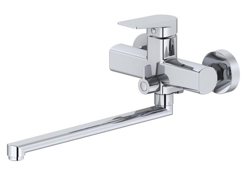 Смеситель для ванны Zegor Professional Siega-07 Premium Pro Lux однорычажный длинный поворотный гусак катридж Sedal Spain Хром