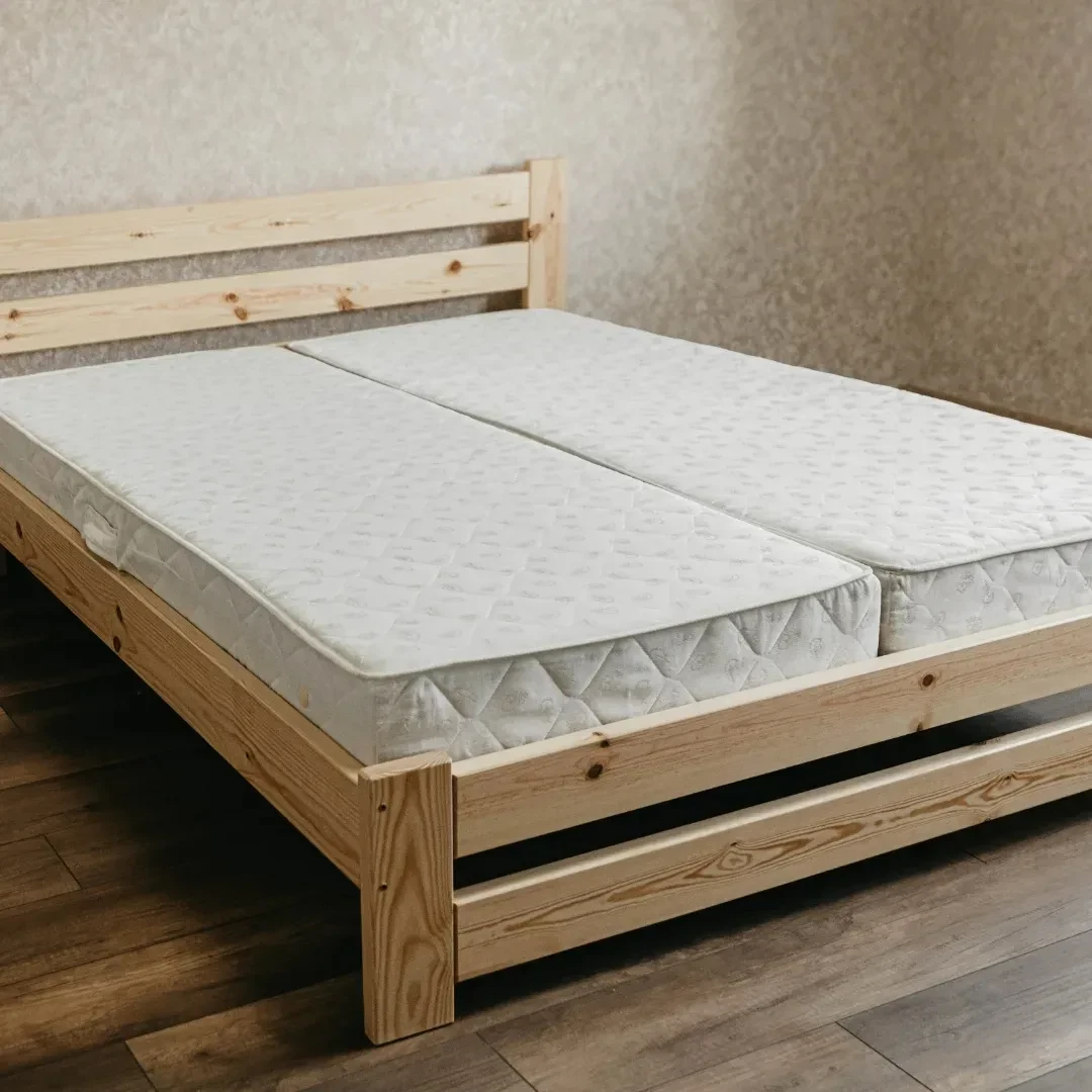 Ліжко двоспальне дерев'яне з масиву сосни натуральне дерево без зрощення 180x200 см (23877781) - фото 4