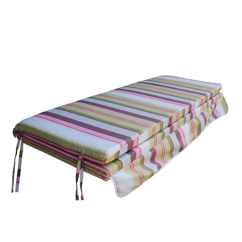 Матрац для гойдалки eGarden Alberti рожева смуга 135x105x5 - фото 2 Матрац для гойдалки eGarden Alberti рожева смуга 135x105x5 - фото 2