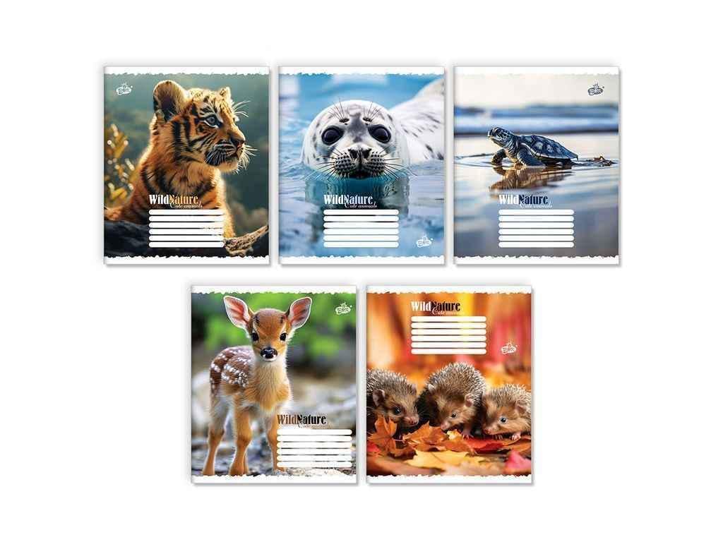 Тетрадь в линию Бріск 12 л. 25 шт. ТВ-107 №2429 Маленькие звереныши (1065673)