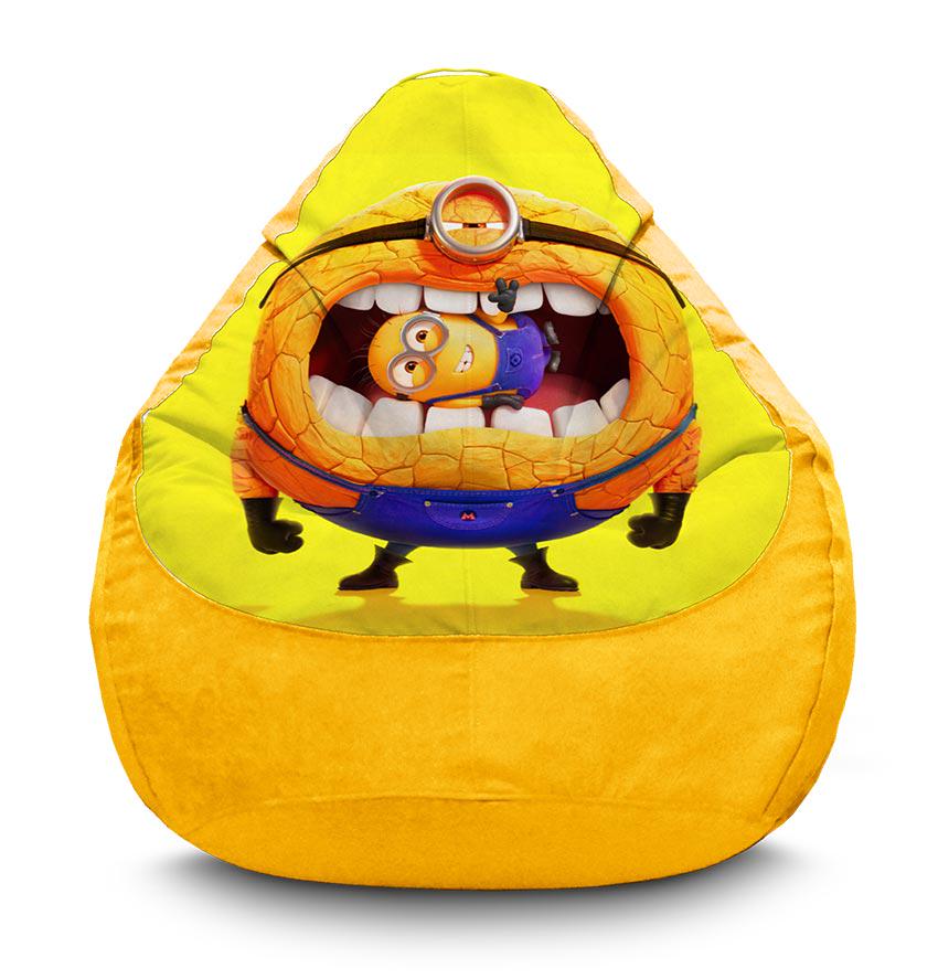 Кресло-мешок iPuff Despicable Me 4 Minions флок XL 80x110 см Желтый (113692)