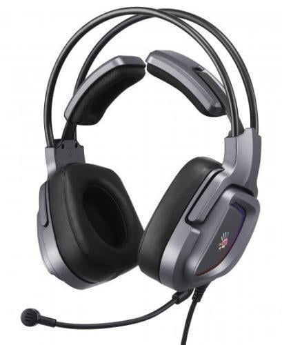 Навушники A4Tech G575 Bloody USB мікрофон динаміки 50 мм/підтримка звуку 7.1, RGB-підсвічування Grey (2881183719)