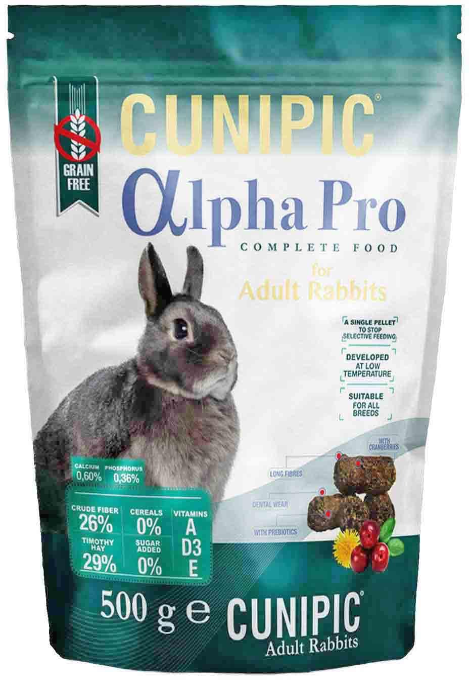 Корм для взрослых кроликов Cunipic Alpha Pro 500 г (8437013149556)