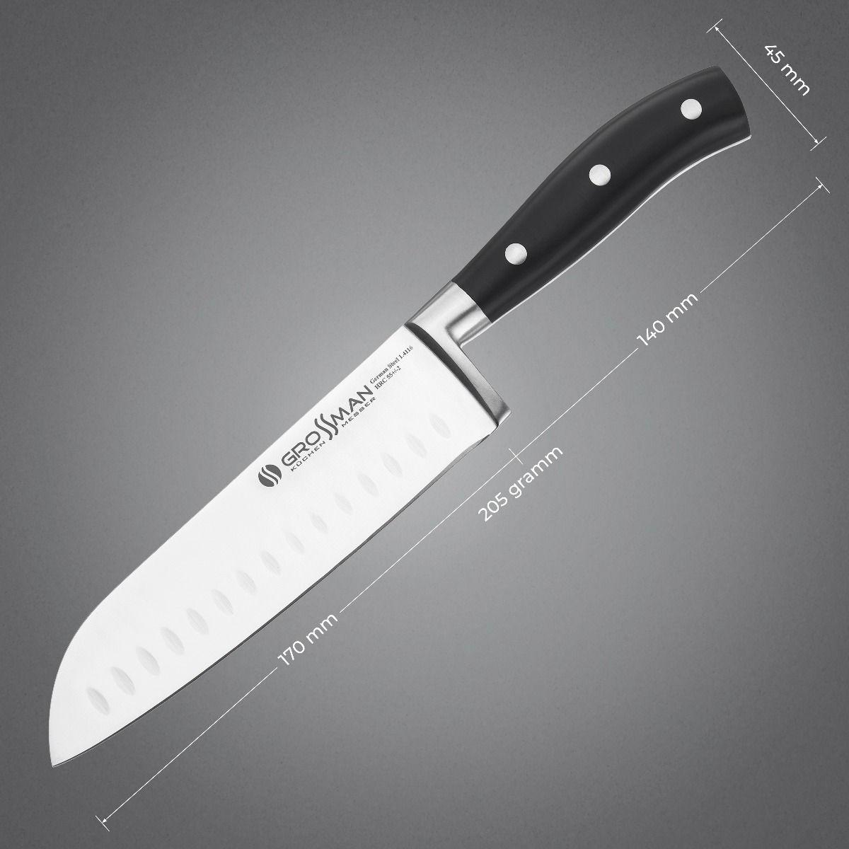 Нож кухонный сантоку Grossman Lovage (26447180) - фото 10 Нож кухонный сантоку Grossman Lovage (26447180) - фото 10