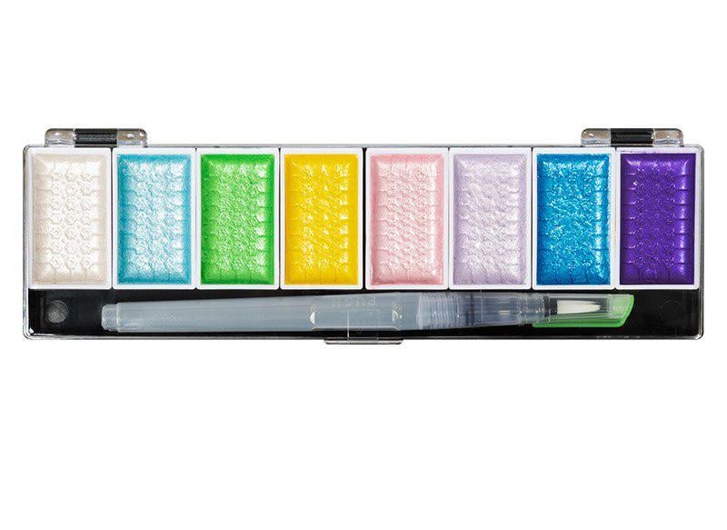 Краски акварельные SUPERIOR 8 перламутровых цветов с кисточкой (697100179273)