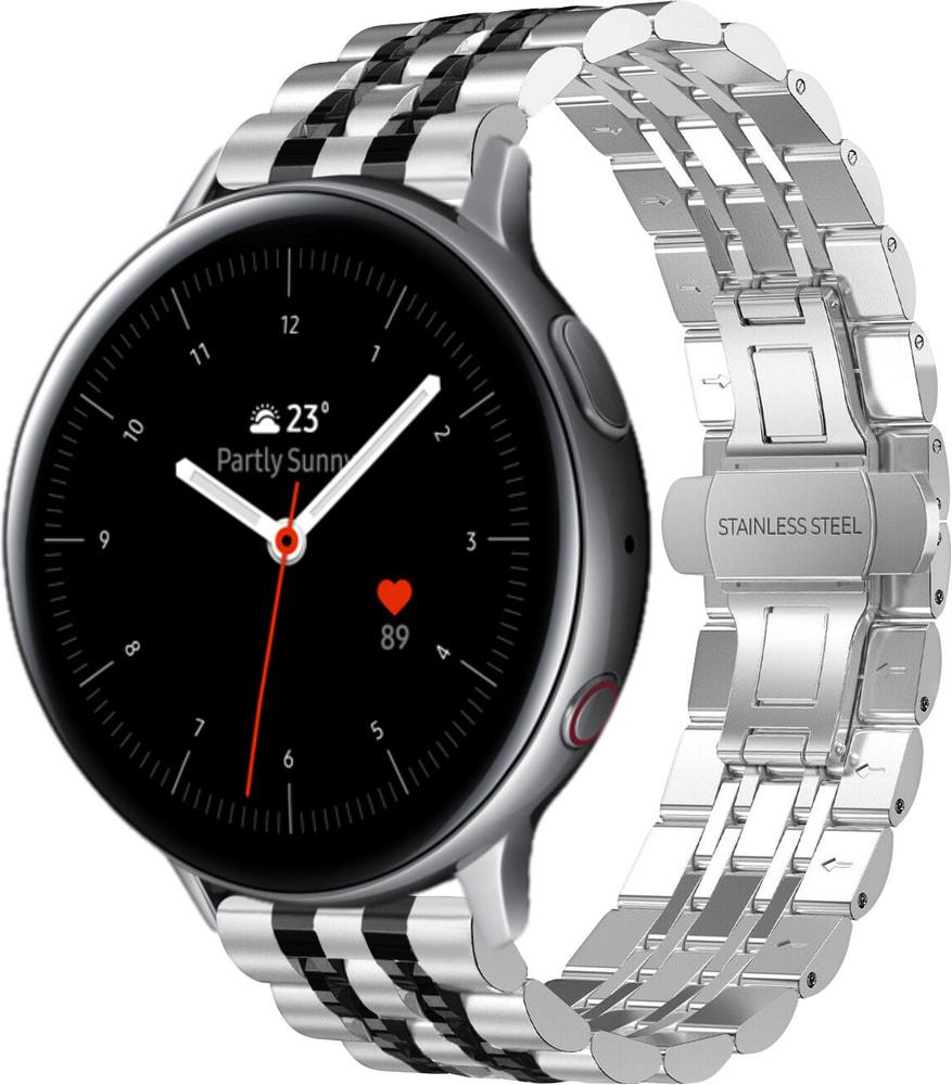 Браслет металлический Spinye Line для Galaxy Watch Active 2 40/44 мм Silver Black (29027-69)