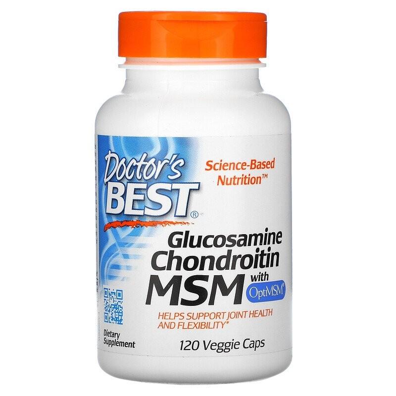 Для суглобів і зв'язок Doctor's Best Glucosamine Chondroitin MSM with OptiMSM 120 капсул
