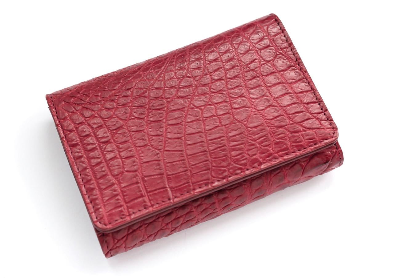 Кошелек Ekzotic Leather женский из кожи крокодила Бордовый (cw106_2)