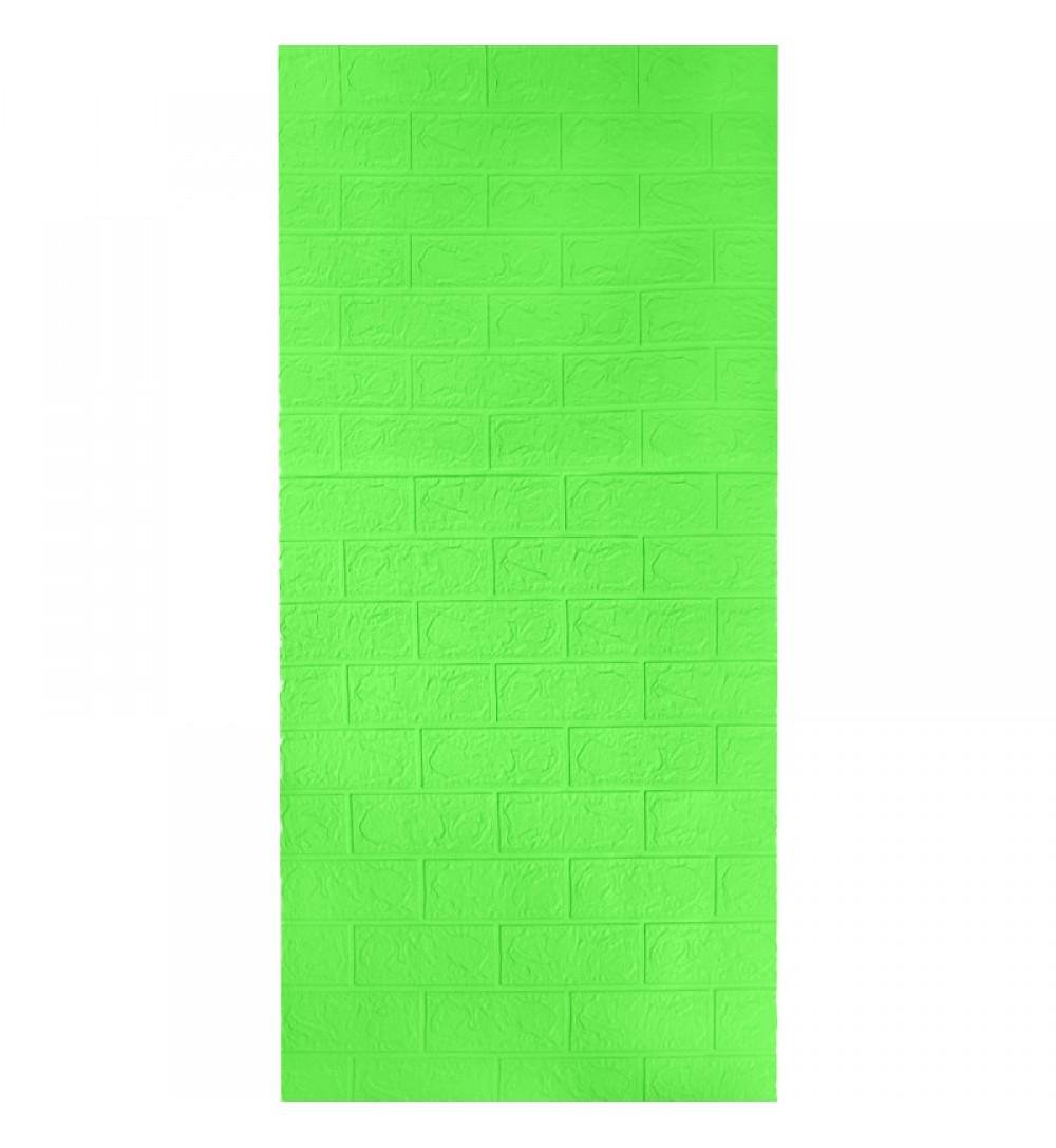 3D-панель декоративна самоклеюча під цеглу в рулоні 20 м 20000x700x3 мм Зелений (OS-BG13-3 рулон 20м)