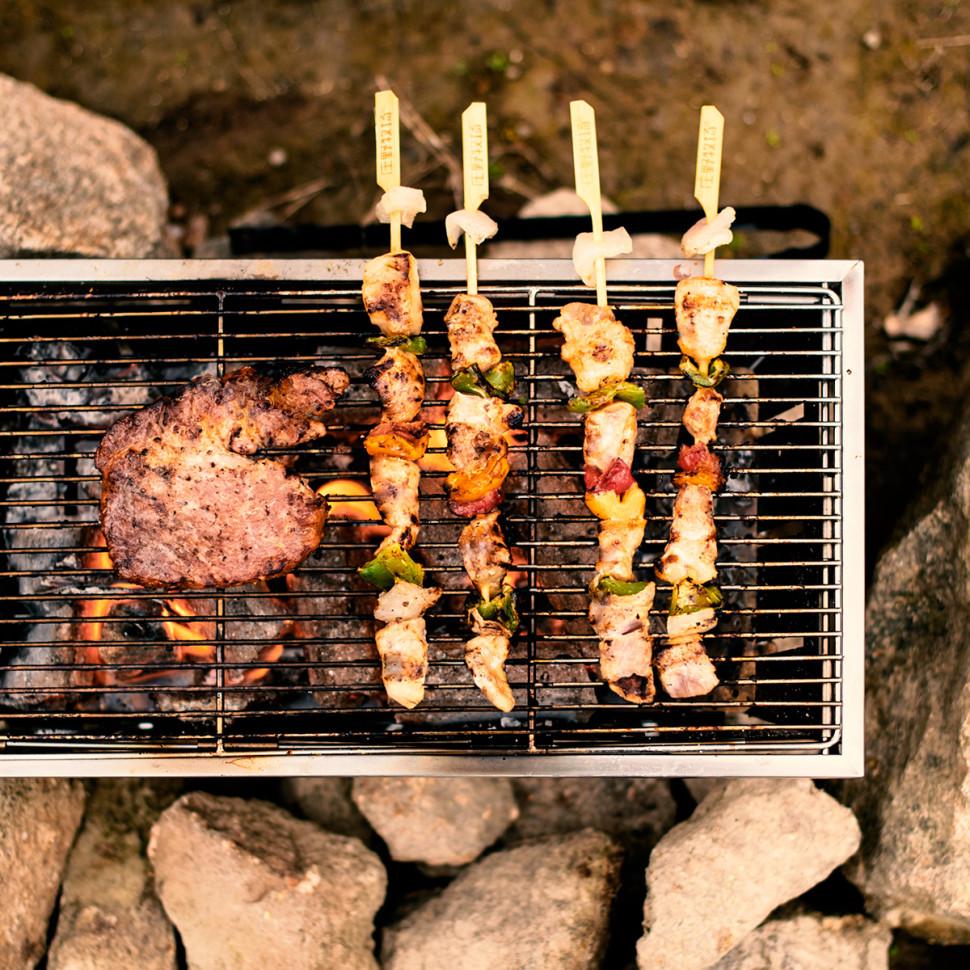 Гриль складаний вугільний із сталі Naturehike NH20CJ006 Foldable Mini Picnic BBQ Grill 2,1 кг (556883) - фото 7