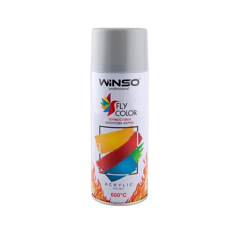 Фарба високотемпературна Winso Spray 450 мл Silver Grey/RAL9022 (880440)