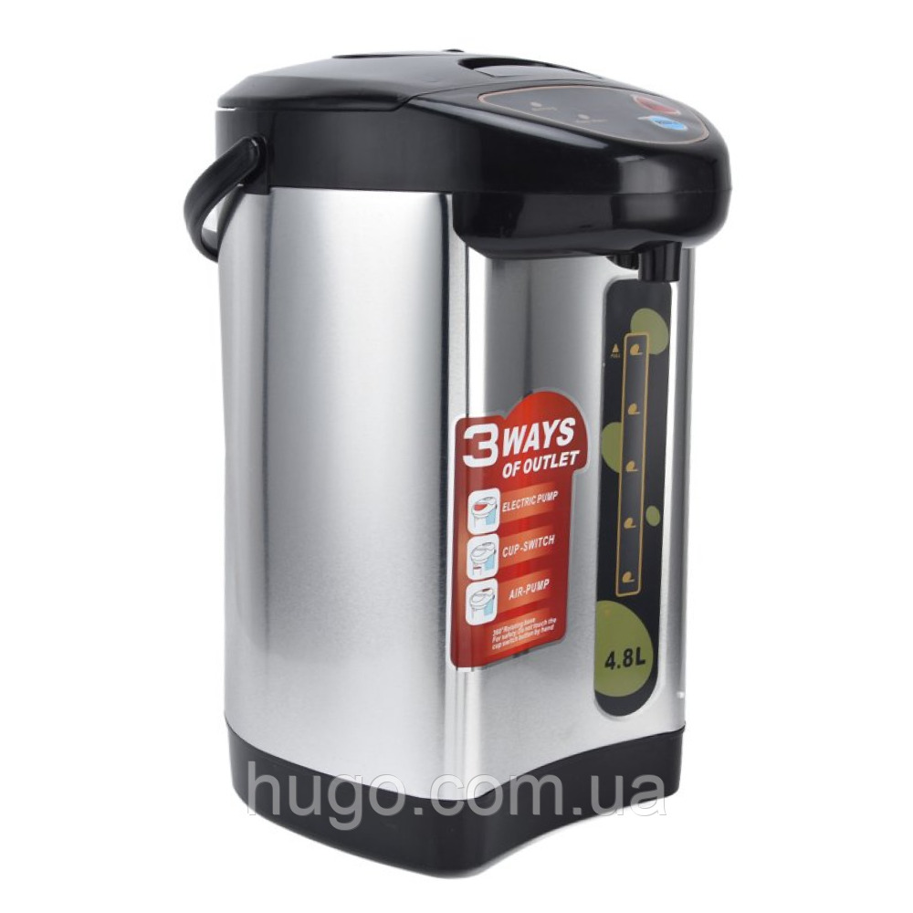 Термос-термопот з ручною помпою EMERALD Thermo Pot Genius 4,8 л Сірий (EK 7904 TP) - фото 4