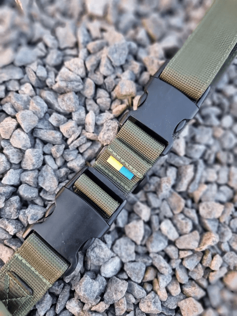 Ремінь триточковий з карабіном та утяжкою Олива (three-point-1-ol) - фото 2 Ремінь триточковий з карабіном та утяжкою Олива (three-point-1-ol) - фото 2