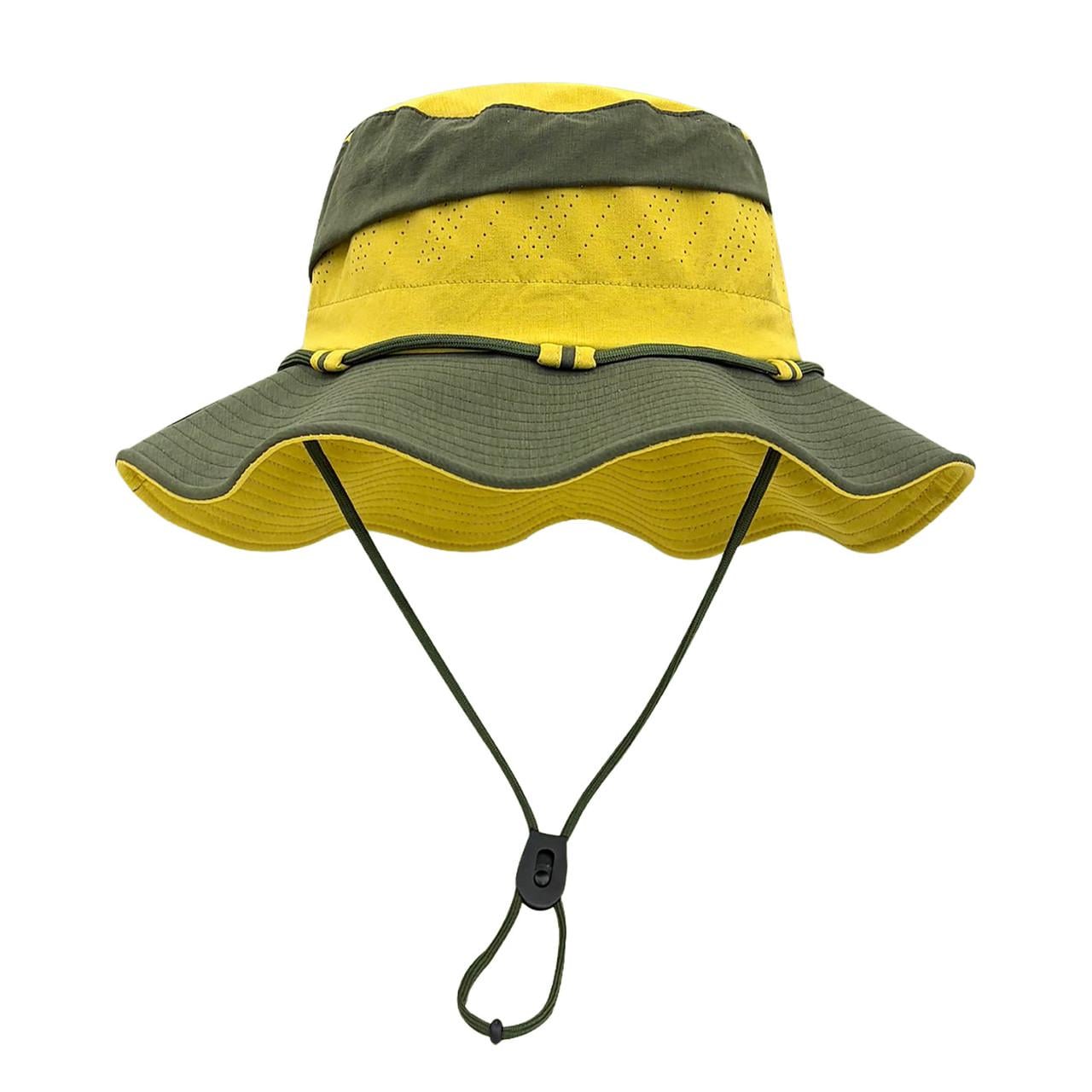 Панама туристична водостійка з широкими полями UPF 50+ Yellow and Green (3158990683)