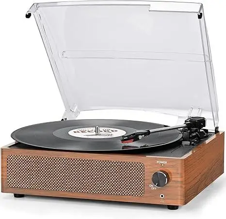 Вініловий програвач Retro Turntable R608 з вбудованими динаміками (29688778)