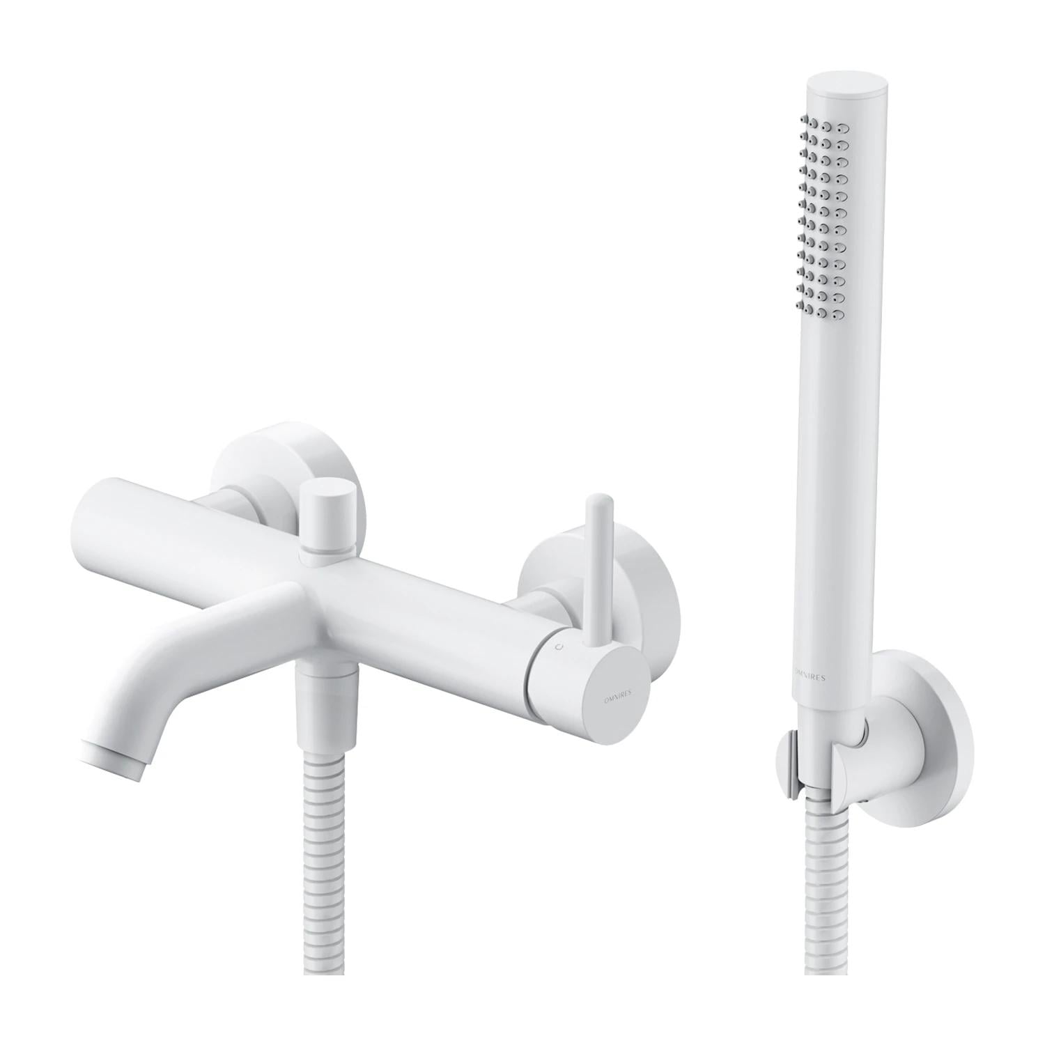 Смеситель для ванной Omnires Y Y1231WM однорычажный Белый (240403)