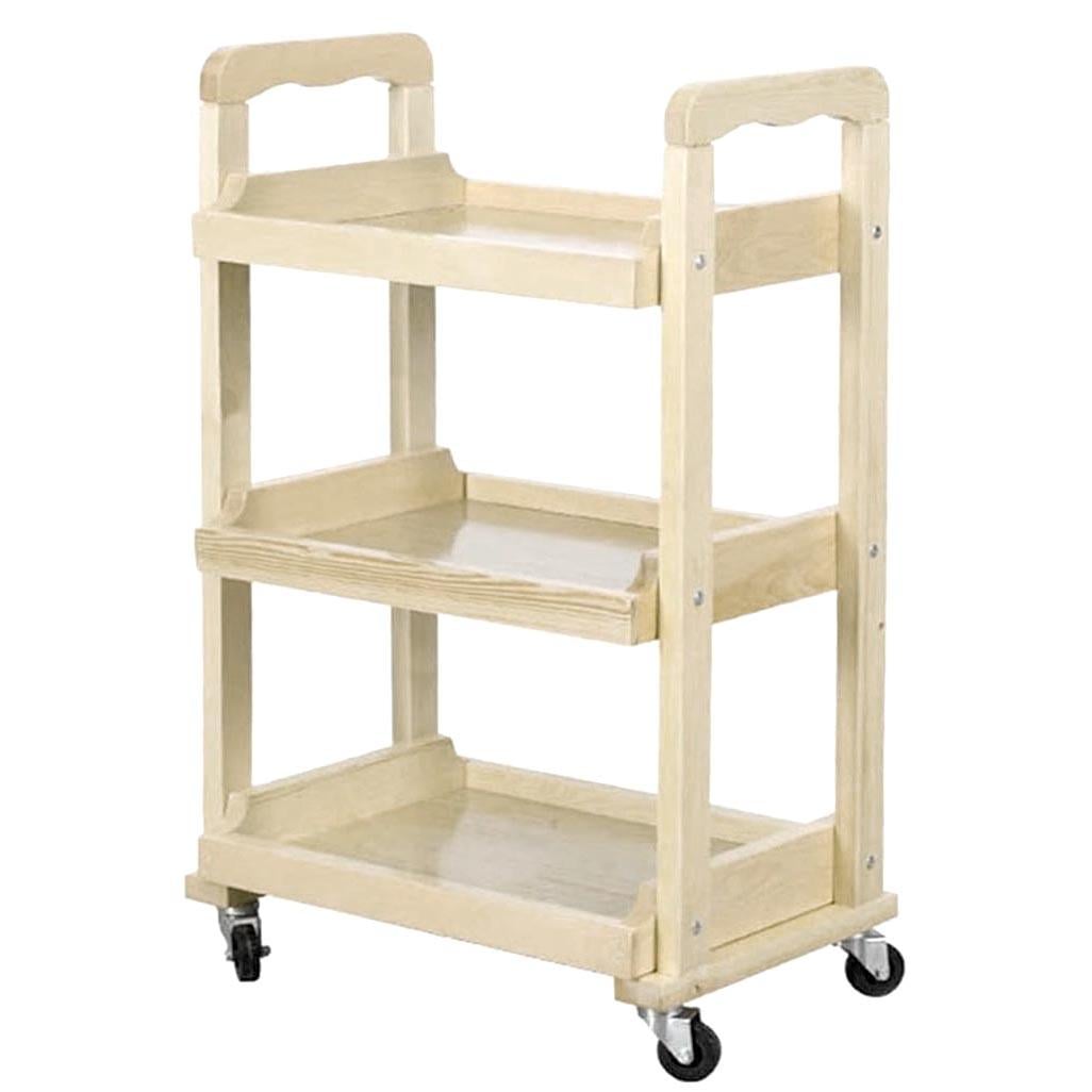 Этажерка для ванной из дерева на колесиках Мелатон Бланже (АБТ-010401)
